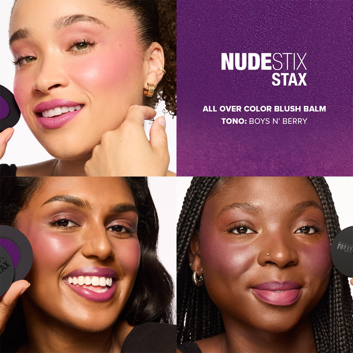 NUDESTIX STAX ALL OVER COLOR BLUSH BALM (RUBOR EN CREMA PARA ROSTRO)